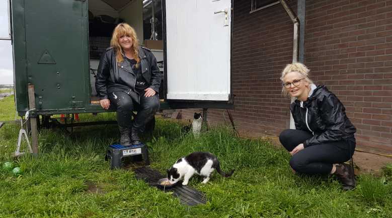 chaftkeet en een van hun tijdelijke gasten Schaftkeet en een van hun tijdelijke gasten